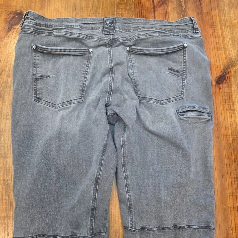 Kuhl‎ Pants Mens 40X30 Rydr Jean Gray Gusseted Canvas Articulated Knee